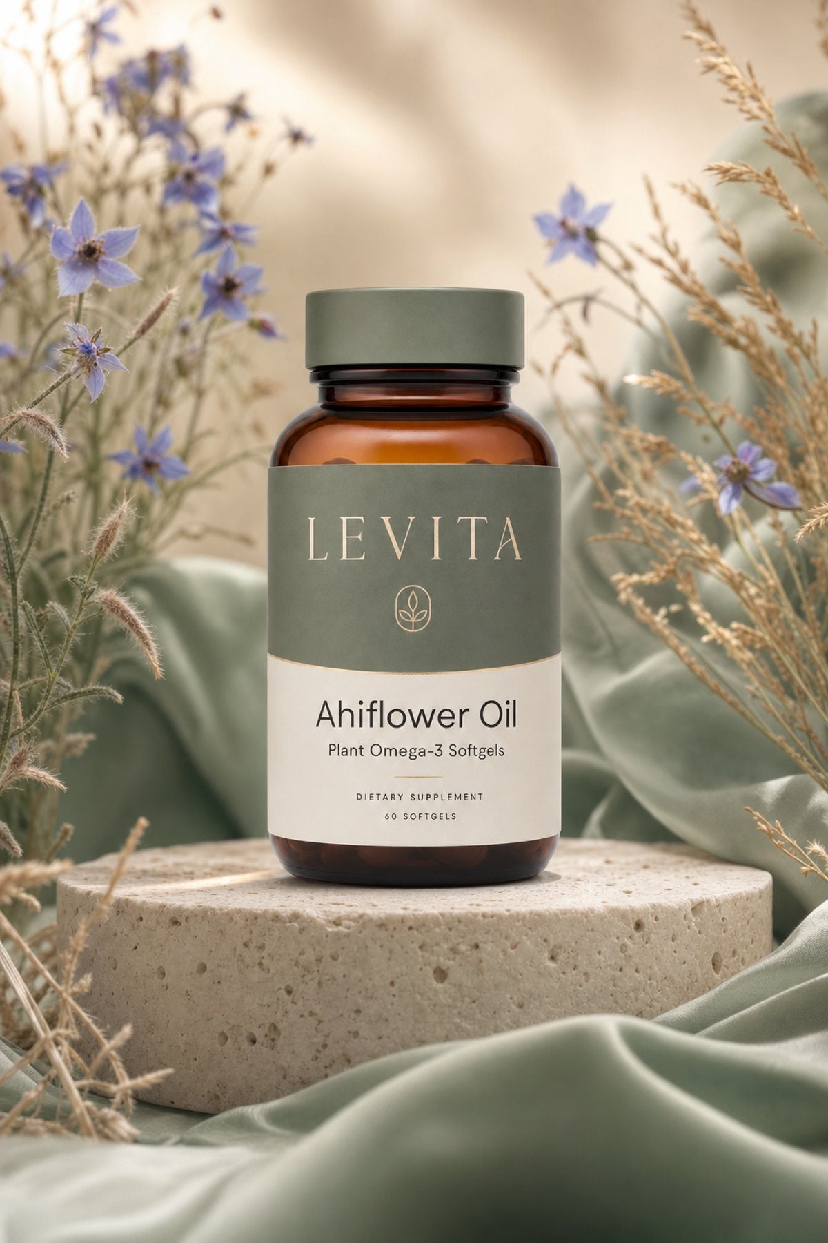 Levita Ahiflower Oil plant omega-3 softgels